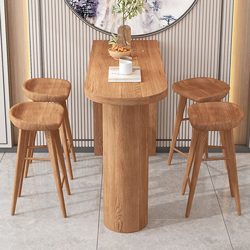 Contemporary Bar Table Solid Wood Specialty Pub Table for Outdoor Clearhalo 'Bar Furniture' 'Bar Tables' 'bar_tables' 'furn' 'furn_bar_tables' 'Furniture' 'Kitchen & Dining Furniture' 1200x1200_0d7bf894-eaab-40af-b1d0-f94aa781cf7e
