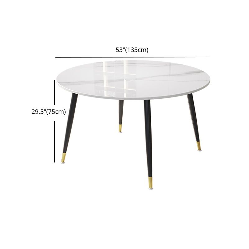 1/4/7 Pcs Metal Modern Dining Room Set with Round Table Dining Set Clearhalo 'Dining Room Sets' 'Dining Tables & Seating' 'dining_room_set' 'furn' 'furn_dining_room_set' 'Furniture' 'furniture_dining_room_set' 'Kitchen & Dining Furniture' 'kitchen&dining_furn' 'kitchen' 1200x1200_0d7cd449-37a0-400a-944e-490fcf665f67