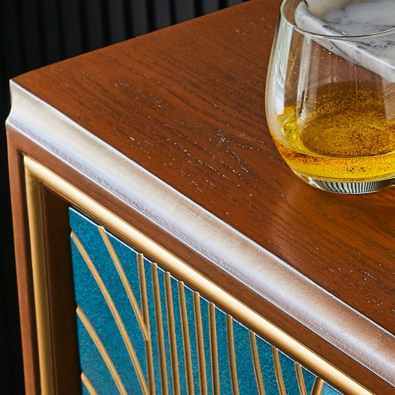 Cassa in legno di stoccaggio in stile glam con cassetti a chiusura morbida per la casa