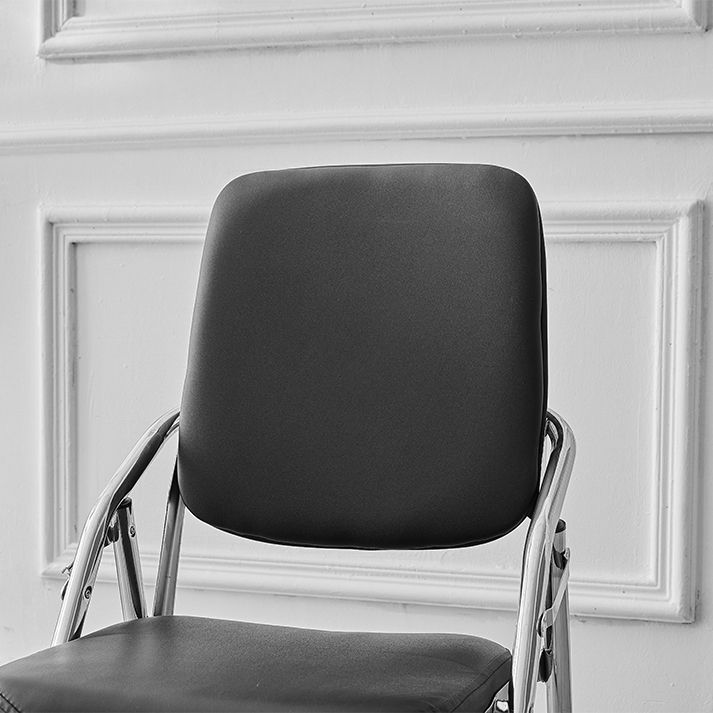 Modern Indoor-Outdoor Chair Metal Folding Armless Open Back Dining Side Chair Clearhalo ' kitchen&dining_furn' 'Dining Chairs' 'Dining Tables & Seating' 'dining_chair' 'furn' 'furn_dining_chair' 'Furniture' 'furniture_dining_chair' 'Kitchen & Dining Furniture' 'kitchen' 1200x1200_0d7d329b-2622-4e67-9e17-5d0f4b426398