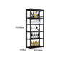 Industrial Floor Wine Holder Rack Metal Wine Racks with Shelf