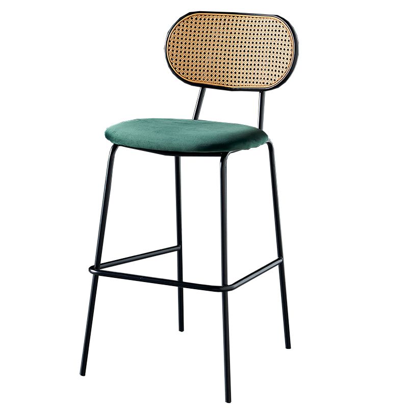 Scandinavian Low Back Armless Stool Velvet Upholstered Counter Stool Clearhalo 'Bar Furniture' 'Bar Stools' 'bar_stools' 'furn' 'furn_bar_stools' 'Furniture' 'Kitchen & Dining Furniture' 1200x1200_0d7f933b-beac-43f8-be42-2b29e7afcd06