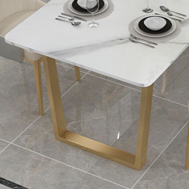 Glam Sintered Stone Dining Table Set 1/2/5/7 Pieces Dining Set for Home Use Clearhalo 'Dining Room Sets' 'Dining Tables & Seating' 'dining_room_set' 'furn' 'furn_dining_room_set' 'Furniture' 'furniture_dining_room_set' 'Kitchen & Dining Furniture' 1200x1200_0d7fd902-9271-4443-93b5-f388b0e6bde2