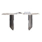Modern Rectangle Shape Sintered Stone Dining Table Kitchen Dining Table with Double Pedestal Clearhalo ' dining_table' 'Dining Tables & Seating' 'Dining Tables' 'Furniture' 'furniture_dining_table' 'Kitchen & Dining Furniture' 'kitchen&dining_furn' 'kitchen' 'kitchen_dining_table' 1200x1200_0d7fdff7-af09-4c4f-8714-f1bcdd1a4956