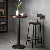 Round Table and Stool Set Contemporary 1/2/3 Pieces Pub Table Set