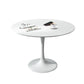 Minimalist White and Black Round Table with Tulip Style for 4 Person Clearhalo 'Dining Tables & Seating' 'Dining Tables' 'dining_table' 'furn' 'furn_dining_table' 'Furniture' 'Kitchen & Dining Furniture' 1200x1200_0d814d92-7697-4f68-850b-6866ca99d4bb