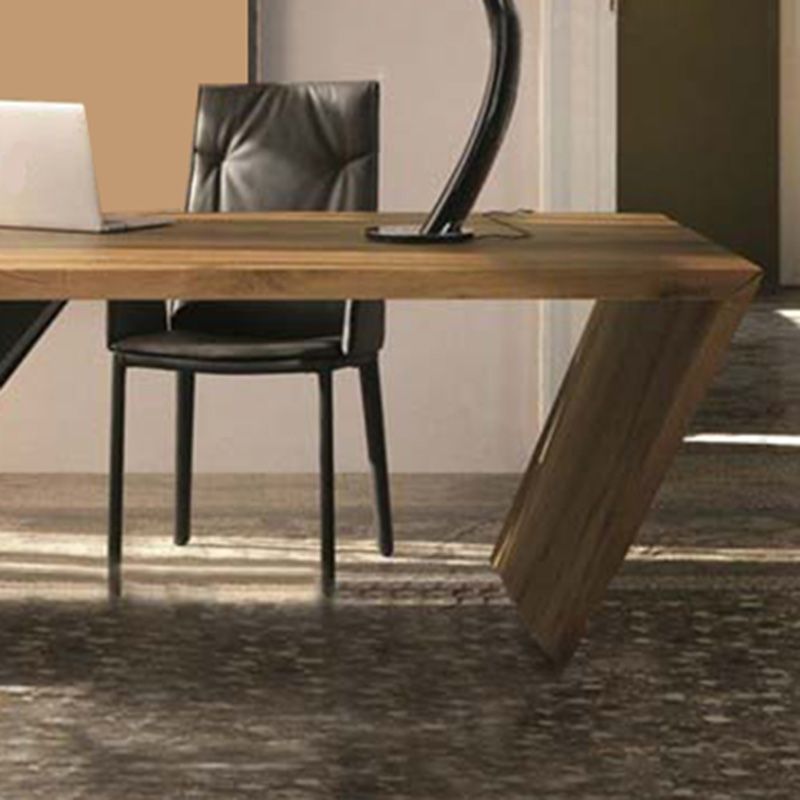 Industrial Style Executive Desk Rectangular Wood Office Desk for Home Clearhalo 'furn' 'furn_office_desk' 'Furniture' 'Office Desks' 'Office Furniture' 'office_desk' 1200x1200_0d8172ca-5d0e-432a-9b77-6c4a52772ae0