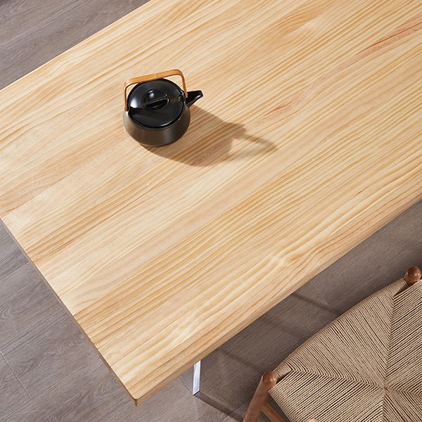 Minimalists Rectangle Khaki Dining Table Solid Wood Standard Dining Table for Kitchen Clearhalo ' dining_table' 'Dining Tables & Seating' 'Dining Tables' 'furn' 'furn_dining_table' 'Furniture' 'furniture_dining_table' 'Kitchen & Dining Furniture' 'kitchen&dining_furn' 'kitchen' 'kitchen_dining_table' 1200x1200_0d821847-0fe3-4d69-88d7-6ea9b1e23136