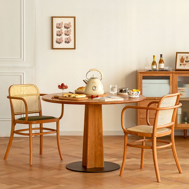 Round Top Dining Table Contemporary Table with Pedestal Base Clearhalo 'Dining Tables & Seating' 'Dining Tables' 'dining_table' 'Furniture' 'furniture_dining_table' 'Kitchen & Dining Furniture' 1200x1200_0d8486bc-a5b4-4183-9d46-6cf316d08314