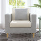 コンテンポラリーホワイトクッション標準四角い腕の固定ソファ