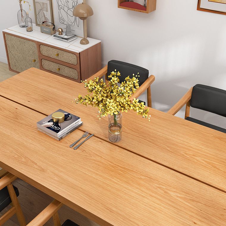 Pine Wood Dining Table Contemporary Table with Double Pedestal Base Clearhalo 'Dining Tables & Seating' 'Dining Tables' 'dining_table' 'furn' 'furn_dining_table' 'Furniture' 'Kitchen & Dining Furniture' 1200x1200_0d85eb86-7575-4f00-9297-fe54e3143153