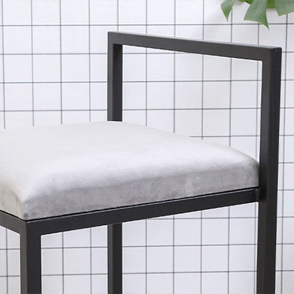 Moderno sgabello da bar rettangolare sgabello con poggiapiedi con cuscino di velluto