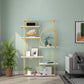 Glam Style Open Bookshelf Metal 6-shelf Bookcase for Home Office Clearhalo 'Bookcases' 'furn' 'furn_bookcases' 'Furniture' 'furniture_bookcases' 'Office Furniture' 1200x1200_0d895eca-3b37-46a3-ac3c-4606a857891b