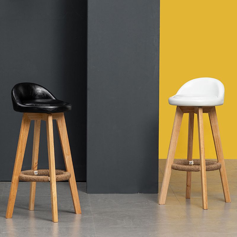 Natural Wood Upholstered Counter Stools Scandinavian Low Back Bar Stools Clearhalo 'Bar Furniture' 'Bar Stools' 'bar_stools' 'furn' 'furn_bar_stools' 'furniture_bar_stools' 'Kitchen & Dining Furniture' 'kitchen&dining_furn' 'kitchen' 'kitchen_furn' Furniture' 1200x1200_0d897341-668b-420b-b62b-851e652db072