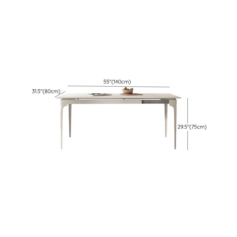 Style moderne 1/2/5/7/9 pièces table de salle à manger rectangle meubles en pierre en blanc