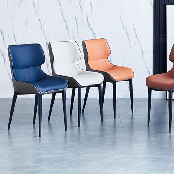 Contemporary Style Chair Dining Arm Wingback Side Chair with Metal Legs for Kitchen Clearhalo 'Dining Chairs' 'Dining Tables & Seating' 'dining_chair' 'furn' 'furn_dining_chair' 'Furniture' 'Kitchen & Dining Furniture' 1200x1200_0d8a33f2-6fa6-4725-b67e-c607e815f7dc