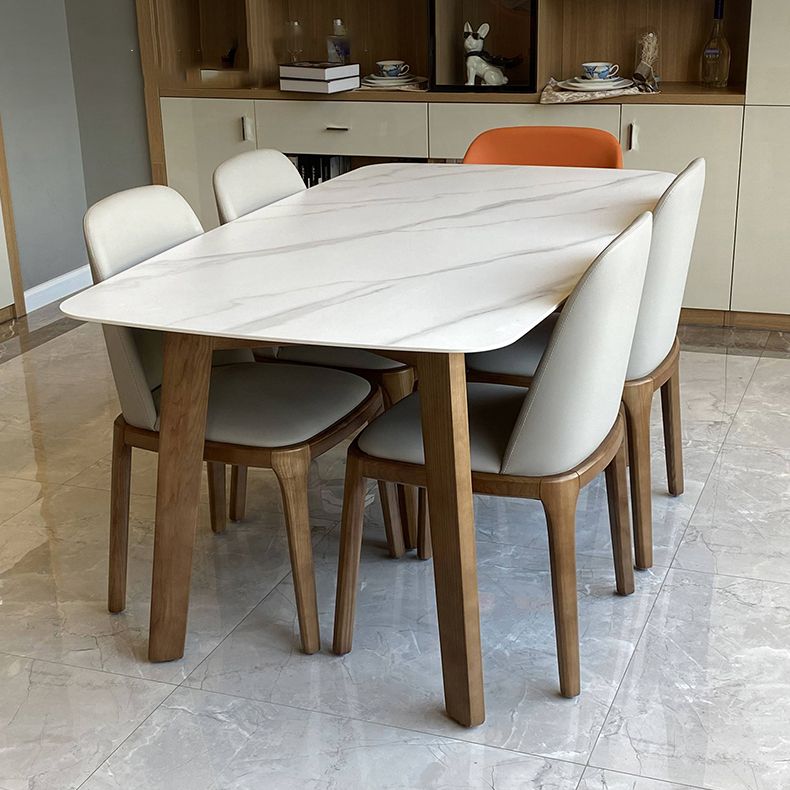 Modern Rectangle Counter Dining Table Solid Wood Legs Dining Room Kitchen Table Clearhalo ' dining_table' 'Dining Tables & Seating' 'Dining Tables' 'furn' 'furn_dining_table' 'Furniture' 'furniture_dining_table' 'Kitchen & Dining Furniture' 'kitchen&dining_furn' 'kitchen' 'kitchen_dining_table' 1200x1200_0d8a49ef-4fd9-4d09-a28d-7539cc4bf09c
