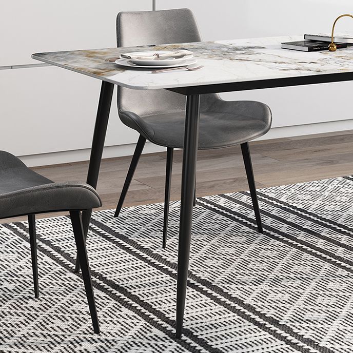Industrial Style Rectangle Dining Site Table Stone Dining Room Home Furniture Clearhalo ' dining_table' 'Dining Tables & Seating' 'Dining Tables' 'furn' 'furn_dining_table' 'Furniture' 'furniture_dining_table' 'Kitchen & Dining Furniture' 'kitchen&dining_furn' 'kitchen' 'kitchen_dining_table' 1200x1200_0d8aa189-f090-4ee1-86f4-5f72bb136bce
