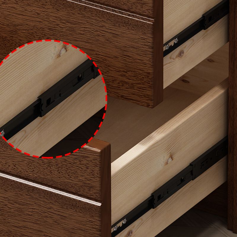 Cofre vertical dormitorio de madera sólida de 16 "W Cofre de almacenamiento con cajones