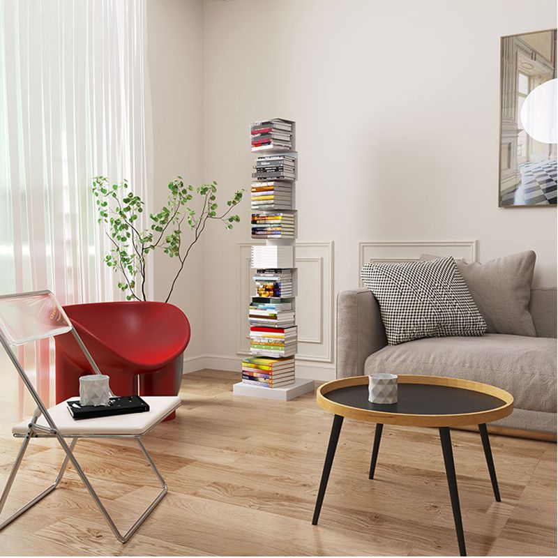 Libreria moderna in metallo geometrico chiuso. Libreria verticale