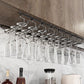 Contemporary Hanging Glass & Stemware Holder Stainless Steel Glass Rack in Black Clearhalo 'furn' 'furn_wine_racks' 'Furniture' 'Kitchen & Dining Furniture' 'Wine Racks' 'wine_racks' 1200x1200_0d8bc5bb-5208-4889-8789-a6bdfe73ddb2