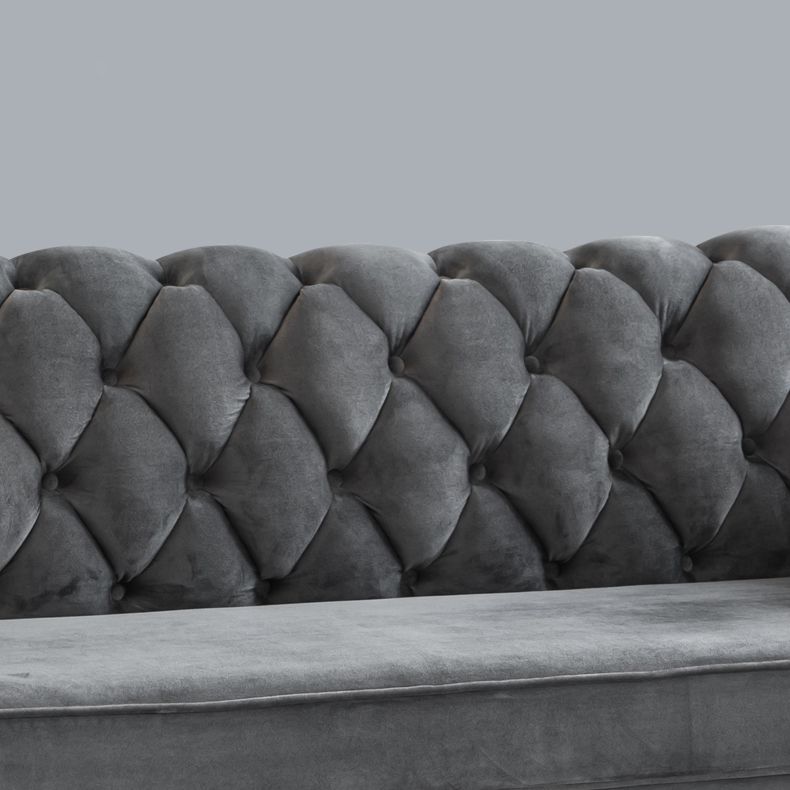 Sofa de couleur unie scandinave 28,74 "Wired Wood Frame Tuxedo bras SOFA