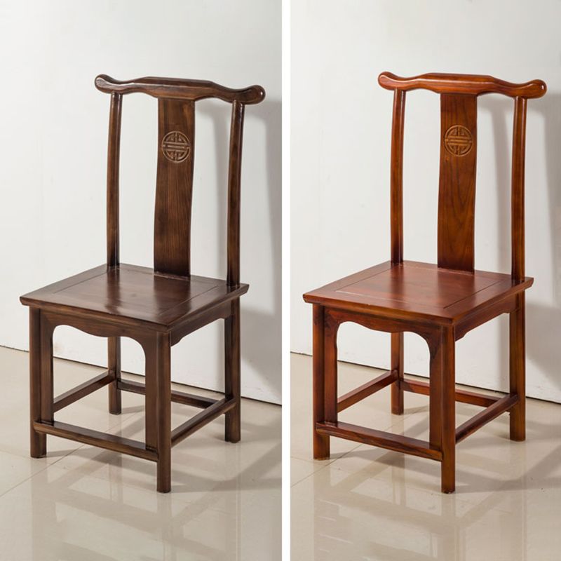 Traditional Wood Dining Side Chair Cow Horn Slat Back Home Side Chairs Clearhalo ' kitchen&dining_furn' 'Dining Chairs' 'Dining Tables & Seating' 'dining_chair' 'furn' 'furn_dining_chair' 'Furniture' 'furniture_dining_chair' 'Kitchen & Dining Furniture' 'kitchen' 1200x1200_0d8d665b-a651-43c8-9fd5-f18274826c23