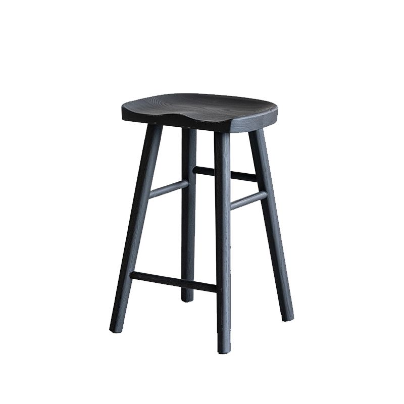 Solid Wood Dining Stools Black Armless Bar Stools with Footrest Clearhalo 'Bar Furniture' 'Bar Stools' 'bar_stools' 'furn' 'furn_bar_stools' 'Furniture' 'Kitchen & Dining Furniture' 1200x1200_0d8e68a5-5e02-4c5a-baa0-e5b401a96604
