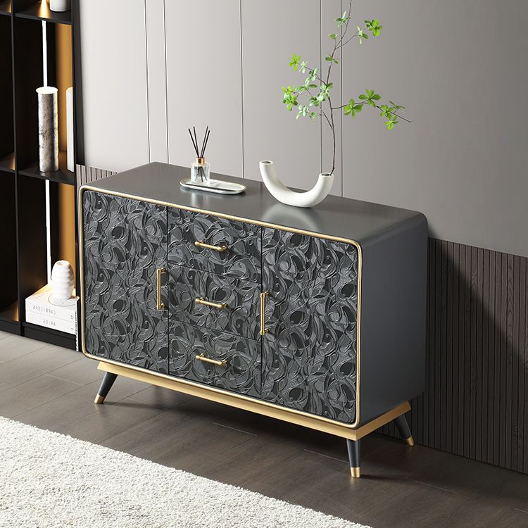 Glam Birch Sideboard Adjustable Shelving Cabinets Credenza with Drawer for Living Room Clearhalo 'buffet_sideboard' 'Buffets & Sideboards' 'furn' 'furn_buffet_sideboard' 'Furniture' 'furniture_buffet_sideboard' 'Kitchen & Dining Furniture' 1200x1200_0d8eafe8-ffd2-4bfd-bd41-fb943dd69e78