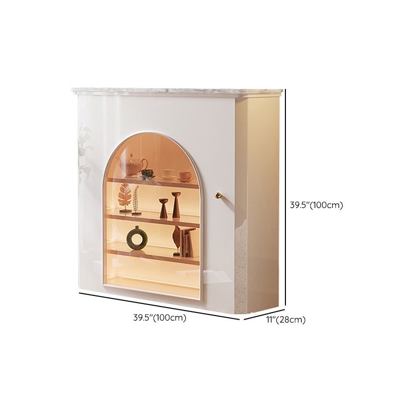 Aparador de piedra buffet de comedor de estilo glamorante con gabinete para el hogar