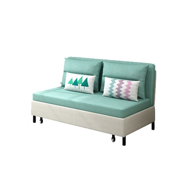 31.88" Wide Linen Sleeper Sofa Green Sofa Bed with Pillow Back Clearhalo 'furn' 'furn_futons' 'Furniture' 'Futons & Daybeds' 'Futons' 'Living Room Furniture' 1200x1200_0d91cf33-4322-411b-8d21-ce33b6cb36f5