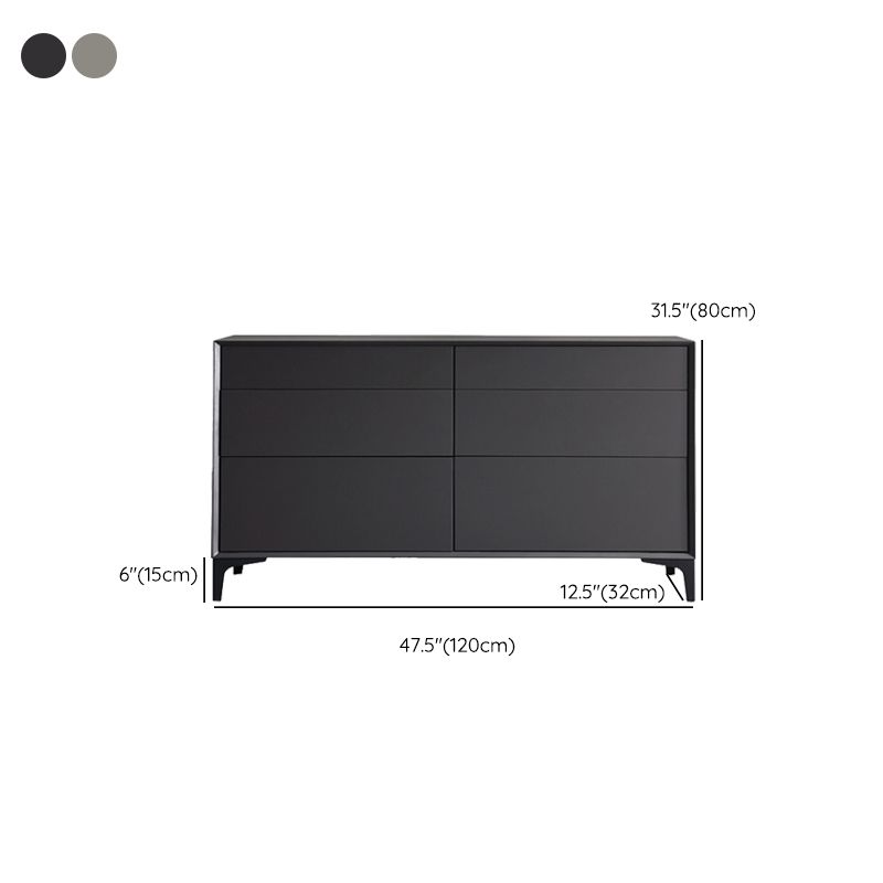 Panneau latéral moderne Rectangle Rangement de rangement à domicile avec tiroirs