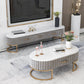 Scandinavian TV Media Console Marble Media Console TV Stand with Drawers Clearhalo 'furn' 'furn_tv_stands_entertainment_centers' 'Furniture' 'Living Room Furniture' 'TV Stands & Entertainment Centers' 'TV Stands & Media Storage Furniture' 'tv_stands_entertainment_centers' 1200x1200_0d93b5d9-e6d2-439a-90f3-ea5ce08afd5f