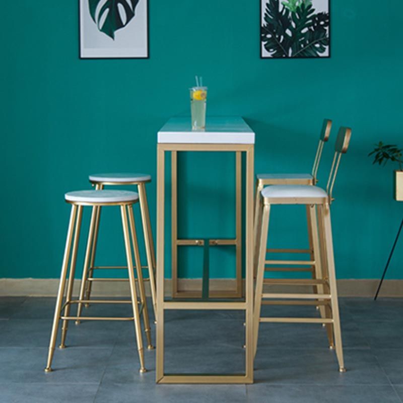 Tavolo da bar in stile glam tavolo da pub piedistallo oro per soggiorno