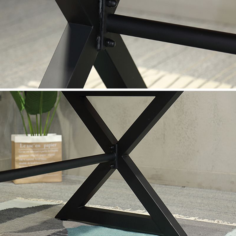 Metal Industrial Rectangle Indoor Table Solid Wood Top Table with Trestle Clearhalo ' dining_table' 'Dining Tables & Seating' 'Dining Tables' 'furn' 'furn_dining_table' 'Furniture' 'furniture_dining_table' 'Kitchen & Dining Furniture' 'kitchen&dining_furn' 'kitchen' 'kitchen_dining_table' 1200x1200_0d960f98-b041-4262-ad0a-10ffc21e5bcf