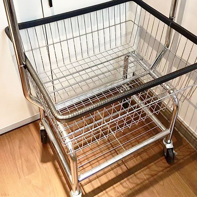 Stainless Steel Free Standing Hall Tree with Storage Basket Hall Stand for Living Room Clearhalo 'Entry & Mudroom Furniture' 'furn' 'furn_hall_tree_coat_racks' 'Furniture' 'Hall Trees & Coat Racks' 'hall_tree_coat_racks' 1200x1200_0d9763b5-5923-47af-ae15-485f9c67ed40
