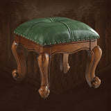 Mid-Century Modern Ottoman Genuine Leather Tufted Rectangle Ottoman with Nailhead Trim Clearhalo 'furn' 'furn_ottomans_poufs' 'Furniture' 'Living Room Furniture' 'Ottomans & Poufs' 'ottomans_poufs' 1200x1200_0d97e458-af37-4ded-b6c8-319297b026e3