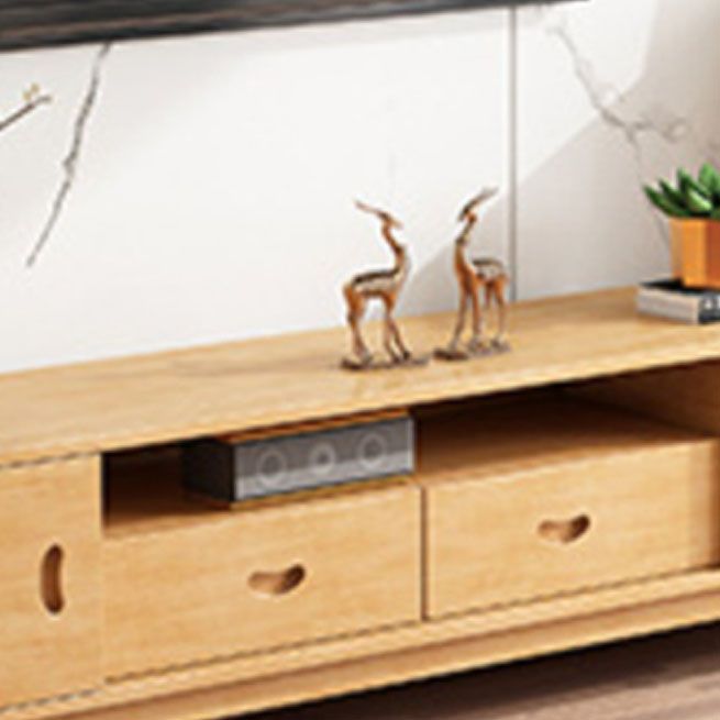 Console multimédia TV en bois Console multimédia scandinave avec tiroirs