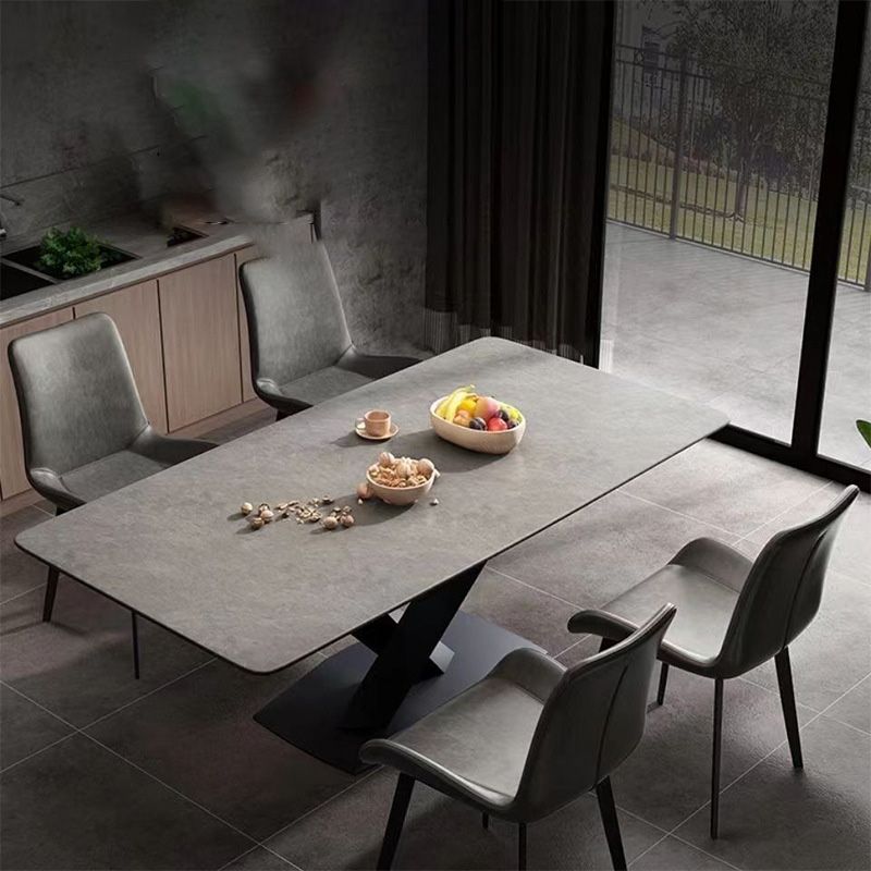 Simplicity Style Furniture Rectangle Stone Dining Room Table for Kitchen