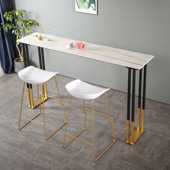 Glam Rectangle Bar Table Set 1/2/3/4 Pieces Faux Marble Pub Set for Dining Room Clearhalo 'Bar Furniture' 'furn' 'furn_home_bar_bar_sets' 'Furniture' 'Home Bars & Bar Sets' 'home_bar_bar_sets' 'Kitchen & Dining Furniture' 1200x1200_0d9c8b93-6d81-426d-a318-54fcd22123f4