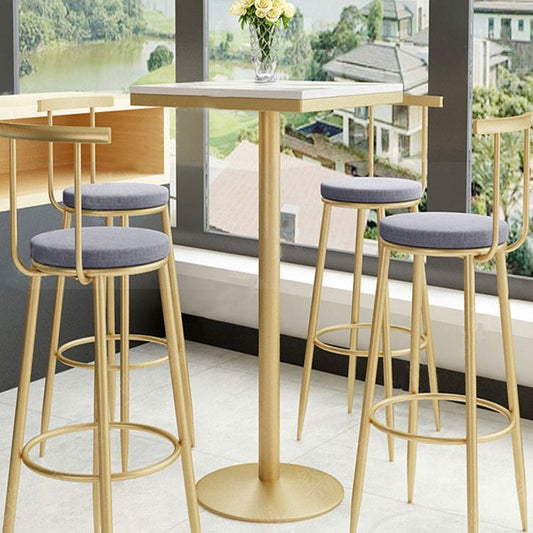 Stone Bar Dining Table Glam Round Bar Table with Pedestal for Dining Room Clearhalo 'Bar Furniture' 'Bar Tables' 'bar_tables' 'furn' 'furn_bar_tables' 'Furniture' 'furniture_bar_tables' 'Kitchen & Dining Furniture' 1200x1200_0d9d04c5-1c46-49c0-96a2-848727cfe9b1