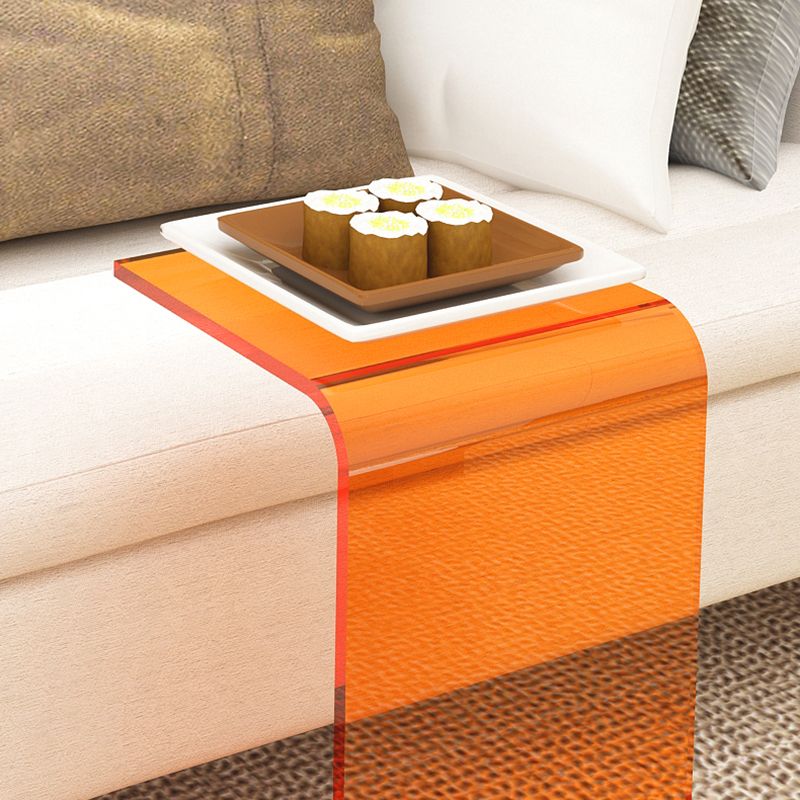 11" Wide Contemporary Side Table Pedestal Acrylic Accent Side Table