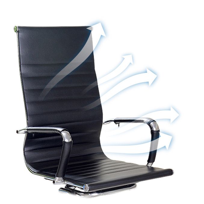 High Back Office Desk Chair Black Faux Leather Fixed Arms Side Chair Clearhalo 'furn' 'furn_office_chair' 'Furniture' 'Office Chairs' 'Office Furniture' 'office_chair' 1200x1200_0d9df810-24c4-4dd3-8473-2e40e978be7a