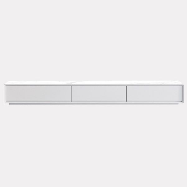 Meuble TV blanc en bois/marbre Meuble TV modernisme avec tiroirs