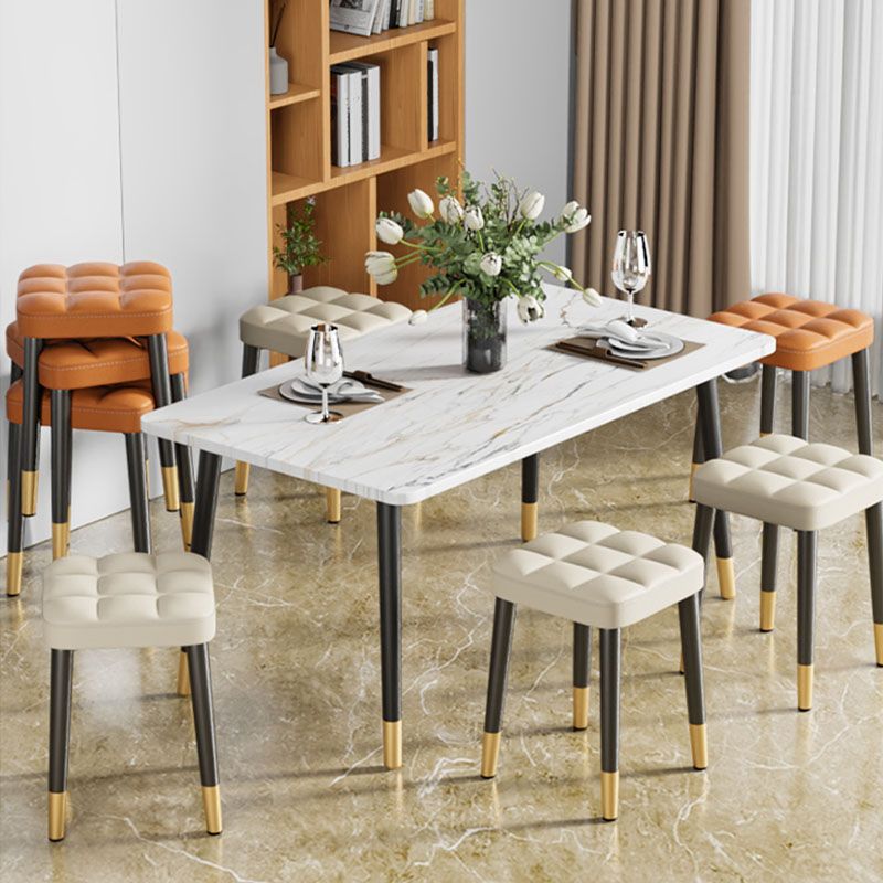 Modern Square Standard Leather Standard with Black Legs for Home Clearhalo 'furn' 'furn_ottomans_poufs' 'Furniture' 'Living Room Furniture' 'Ottomans & Poufs' 'ottomans_poufs' 1200x1200_0d9e9782-c349-4c91-822a-e9cdd5e57817