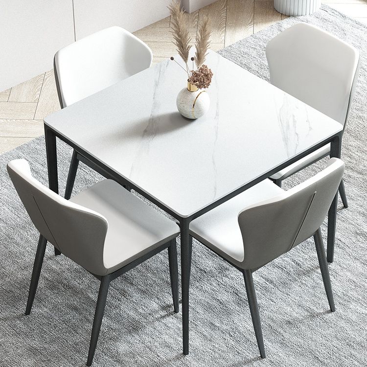 Mesa de comedor de estilo industrial Piedra de 4 pies Muebles para el hogar