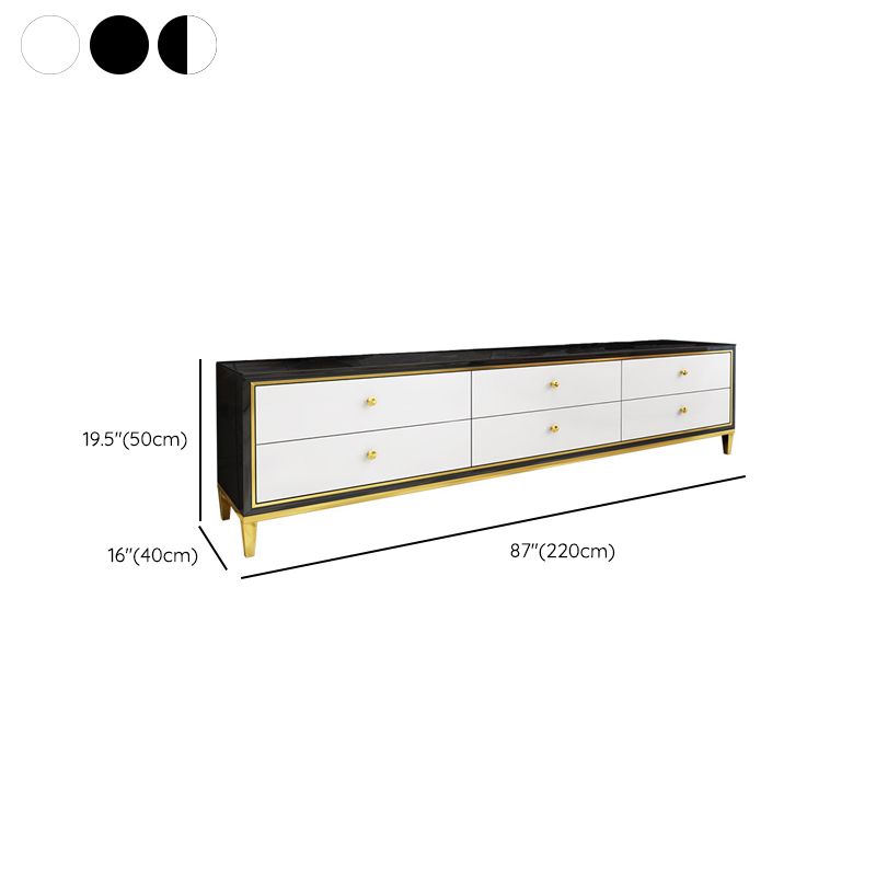 Glam Glass TV Stand Console Enclosed Storage TV Media Stand with Legs for Living Room Clearhalo 'furn' 'furn_tv_stands_entertainment_centers' 'Furniture' 'Living Room Furniture' 'TV Stands & Entertainment Centers' 'TV Stands & Media Storage Furniture' 'tv_stands_entertainment_centers' 1200x1200_0d9eac3c-354a-4bb9-8904-f23f6731db5f