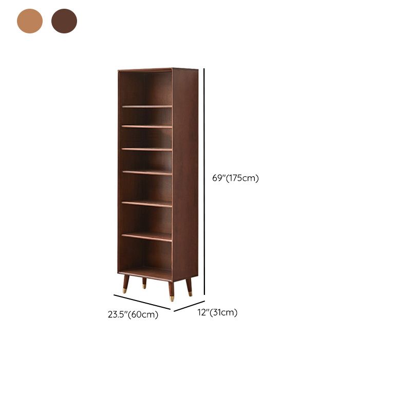 Wooden Standard Bookcase Scandinavian Closed Back Bookshelf with Shelves Clearhalo 'Bookcases' 'furn' 'furn_bookcases' 'Furniture' 'Office Furniture' 1200x1200_0d9ed82d-5b14-4115-bced-03d8d6fc9f90