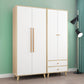 Armoire blanche moderne pour armoire en bois d'ingénierie à domicile avec portes à charnière