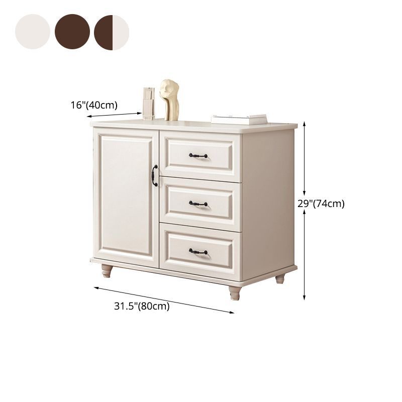 ベッドサイド用の伝統的なコンボドレッサーベッドルームの木製収納チェスト